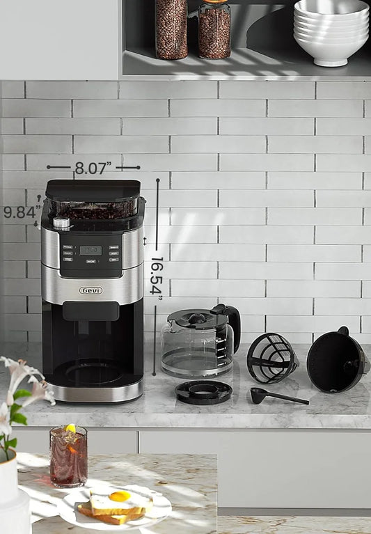 10-Cup Coffee Maker, Programmable Grind & Brew, 1.5L Water Reservoir, Keep Warm Plate Coffee Machine