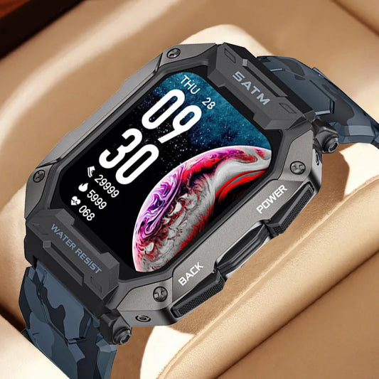Military Sports Men Smart Watch Fitness Tracker 5ATM Waterproof Intelligent Watches Wrist Smartwatch for Xiaomi Huawei iOS 2024